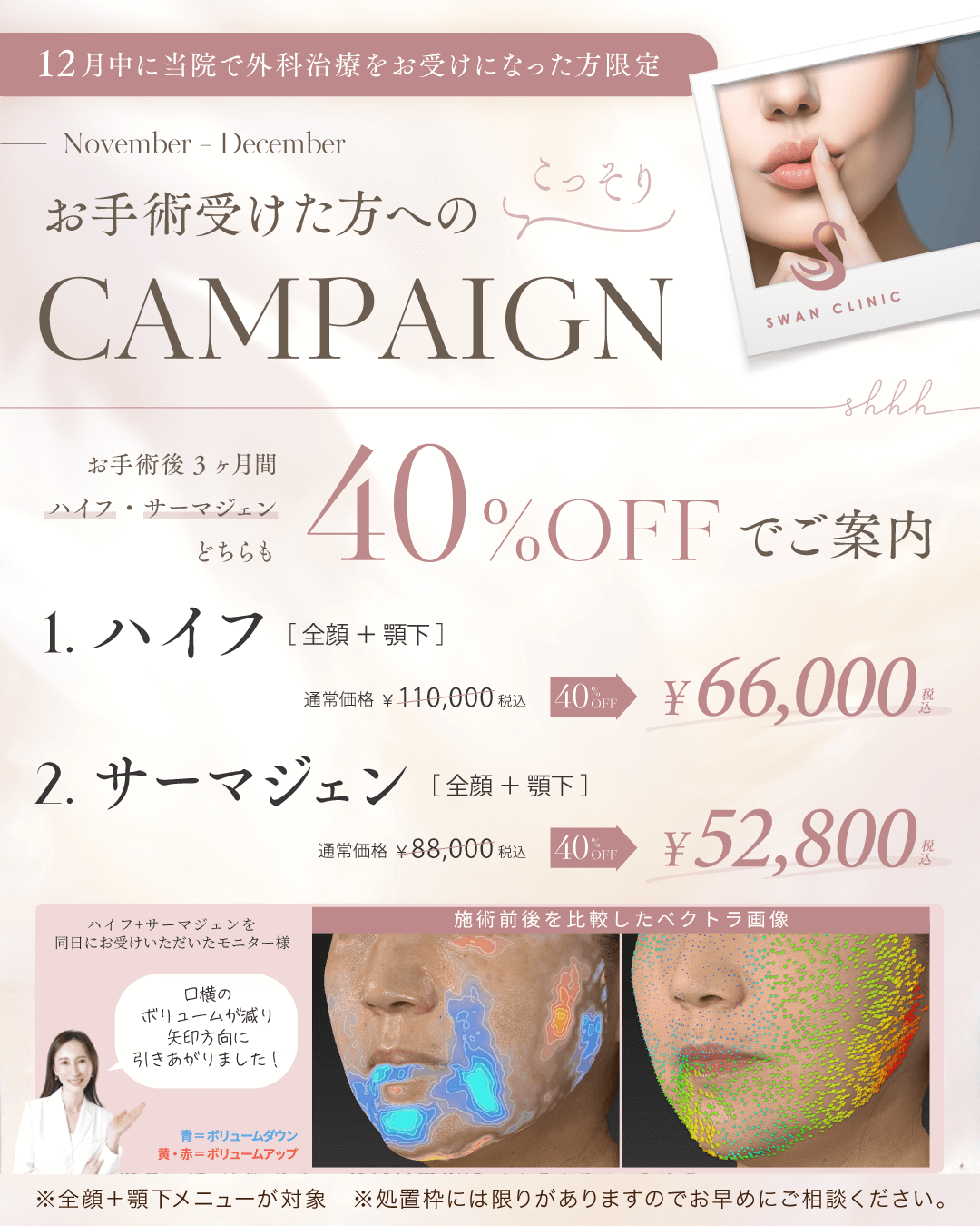 12月中に当院で外科治療をお受けになった方限定　こっそりキャンペーン