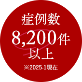 症例数8,200件以上