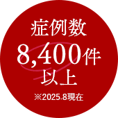 症例数8,400件以上